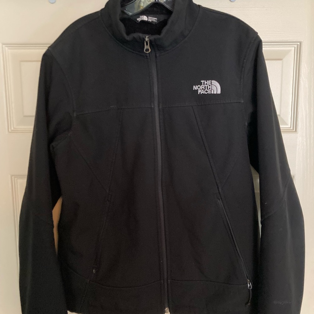 Men’s hard shell North face jacket, black size medium